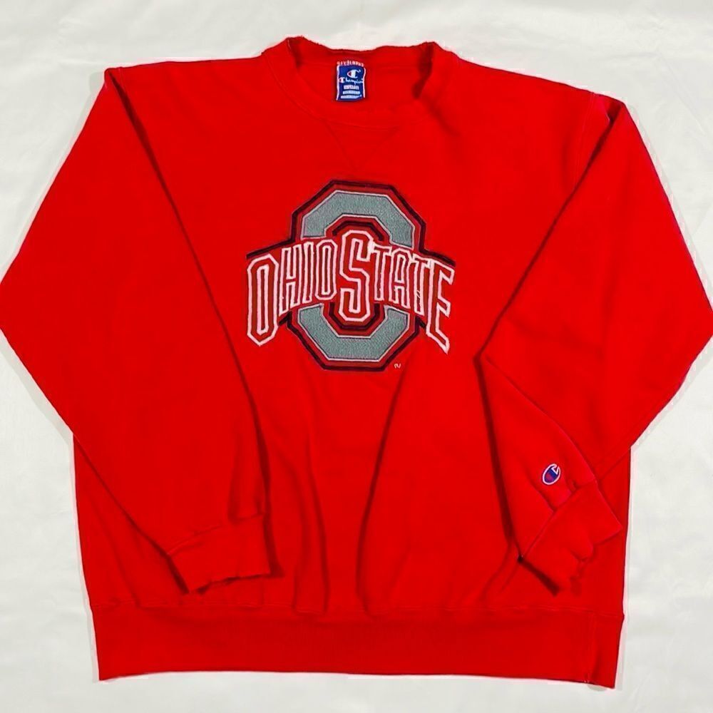 Vintage Champion Ohio State Embroidered Crewneck Sweater